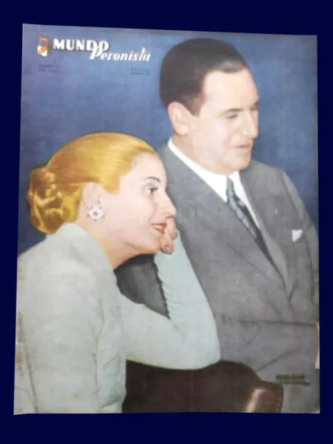 EVA PERON - EVITA - Original Mundo Peronista # 48 Magazine Argentina 1953