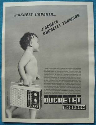 Poste Radio Ducretet Thomson De 1958 Ducretet Publicité Papier 