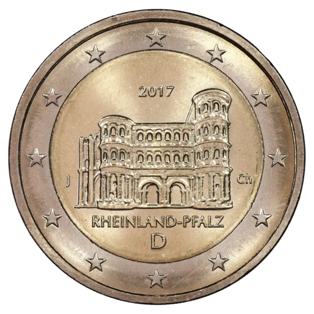 Allemagne 2 euros 2017 J commémorative - Rhénanie-Palatinat - Porta Nigra Trèves