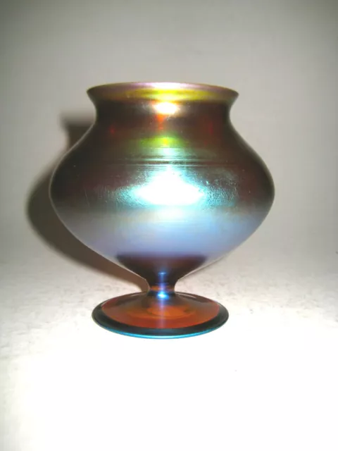 WMF Myra Art Deco Glas Vase Metall - Lüster um 1930 Fußschale