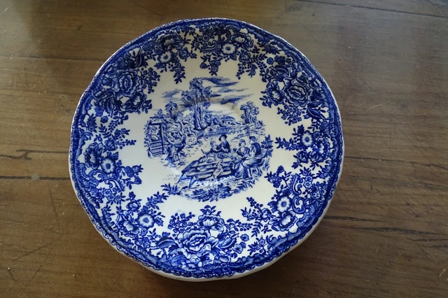 soucoupe a café faience Luneville toile de jouy repas champêtre
