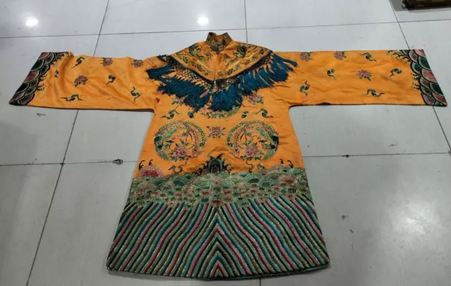 Chinese Rare Qing Dynasty Court collection Queen phoenix robe cosplay Costume