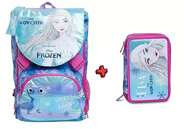 Frozen Schoolpack Seven Zaino Sdoppiabile Big + Astuccio 3 Zip Seven