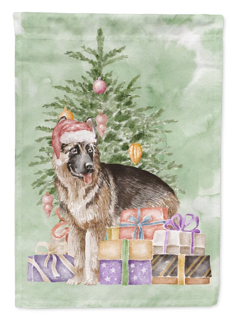 German Shepherd Christmas Presents Tree Flag Garden Size CK8237GF