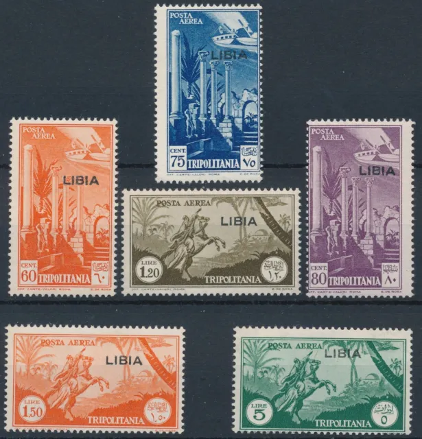 Italia 1940-41 Colonie Libia Posta Aerea Serie Completa Mnh  - 365