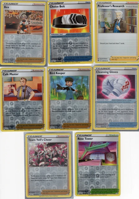 [LOT 20] Pokemon Trainer SWSH Reverse Holo Bea Choice Belt Rare [EX/NM] FR366