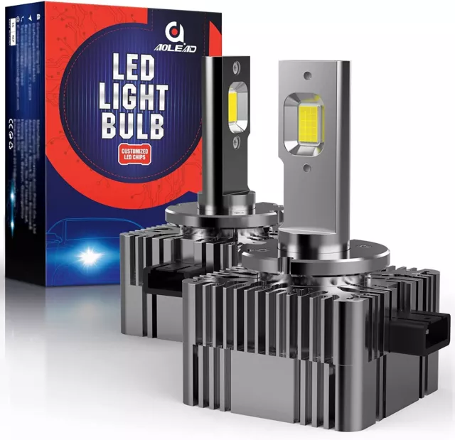 Kit D1S Led Plug And Play Canbus 6000K +200% Luce Bianca Ghiaccio 10.000 Lumen