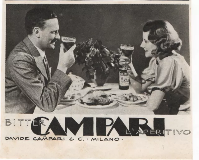 Pubblicità epoca 1941 BITTER CAMPARI LIQUOR old advert werbung publicitè reklame