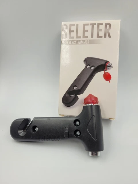 Marteau Brise-Vitre Carpoint Noir | Marteau De Secours Avec Coupe-Ceinture - 9