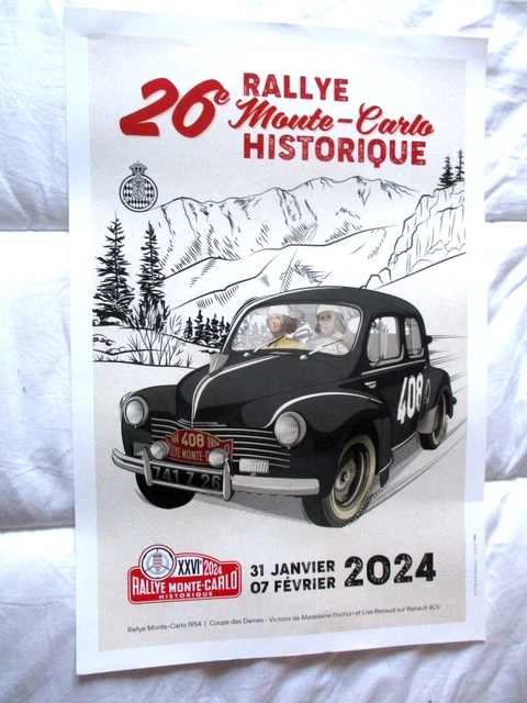 AFFICHE ORIGINALE 81 eme RALLYE MONTE CARLO 2013 WORLD RALLY ACM LOEB ELENA