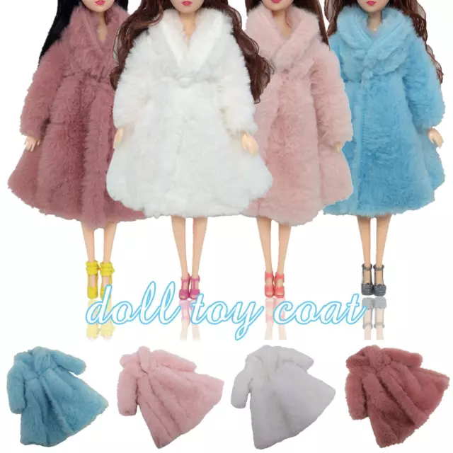 Princess Fur Coat Dress Accessories Clothes for  Dolls Toy