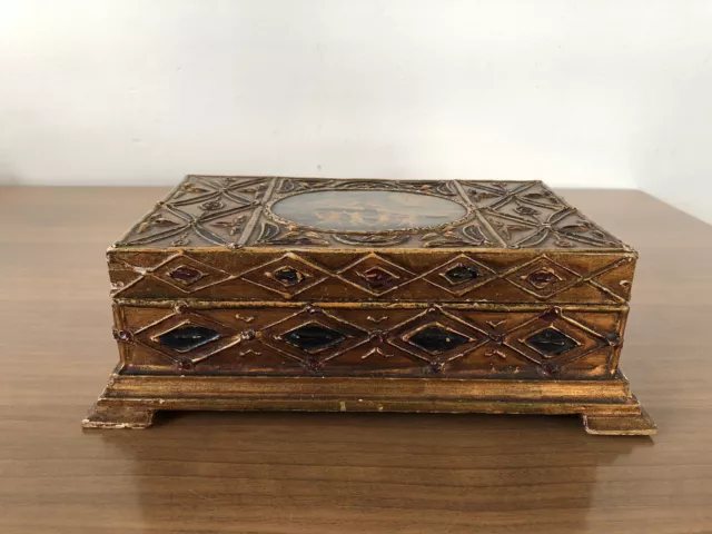 SCRIGNO IN LEGNO intagliato scatola forziere indiano antico portagioie  vintage EUR 30,00 - PicClick IT