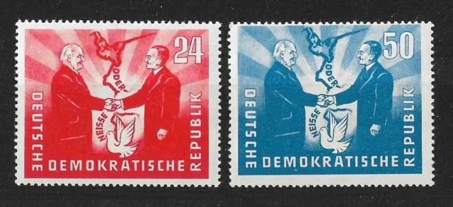 DDR "Deutsch-Polnische Freundschaft 1951 Mi.Nr 284-285 signiert" Postfrisch