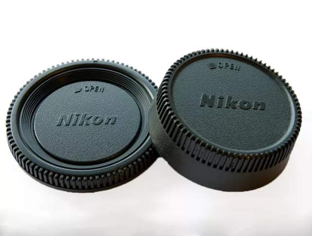 Camera Body Cover + Rear Lens Cap For Nikon D700 D3 D200 D90 D Series - UK STOCK