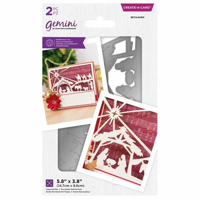 CRAFTERS COMPANION GEMINI CREATE-A-CARD Papercraft Metal Dies GEM-MD ...