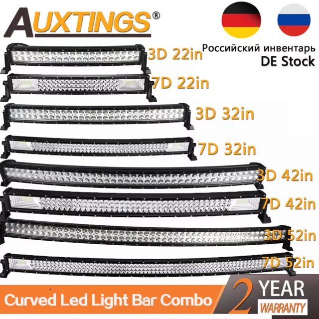 Curved LED LIGHT BAR WORK LAMP 4WD BOAT OFFROAD ATV 4X4 20'' 32'' 42'' 52''inch