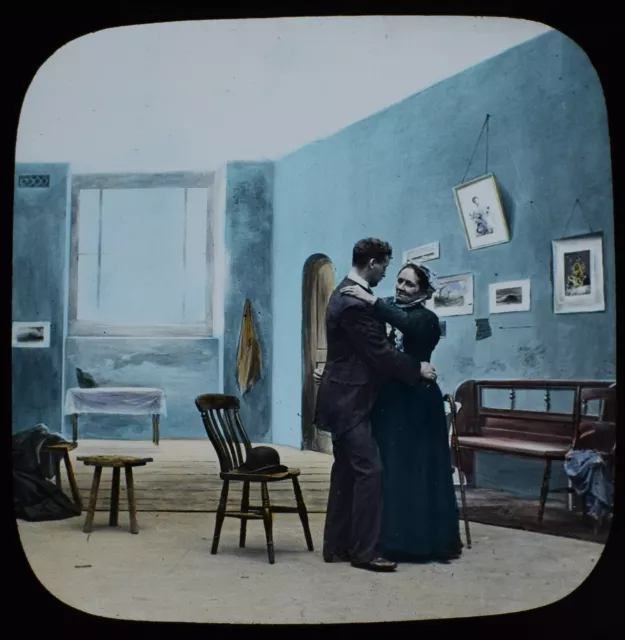 Magic Lantern Slide TEMPERANCE ENTERTAINMENT 3 NO11 C1897 PHOTO VICTORIAN STORY