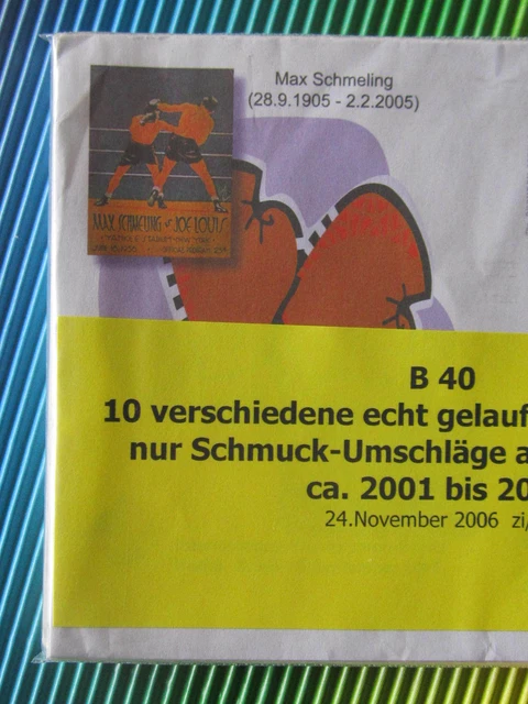 10 versch. Schmuckumschläge als Ganzsachen, echt gelaufen 2001-2006, B40, Bund