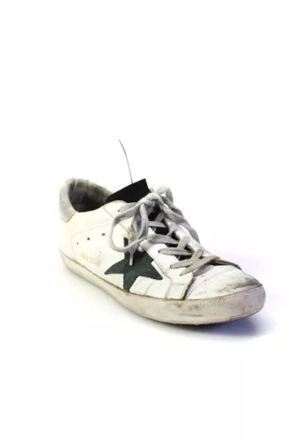 Golden Goose Deluxe Brand Womens White Distress Superstar Sneakers Shoes Size 9