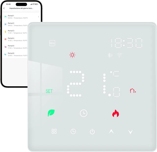 Termostato Smart WiFi Beca BHT-2005GALW per Riscaldamento Acqua