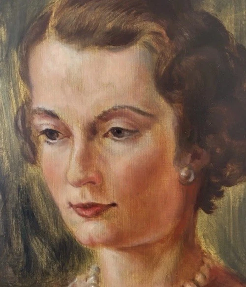 FRENCH VINTAGE? ANTIQUE Oil Portrait Painting Of A beautiful Lady ...