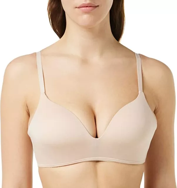 SLOGGI WOW EMBRACE Sports Bra Grey White Uk XL Plus 38DD 40D. #d3