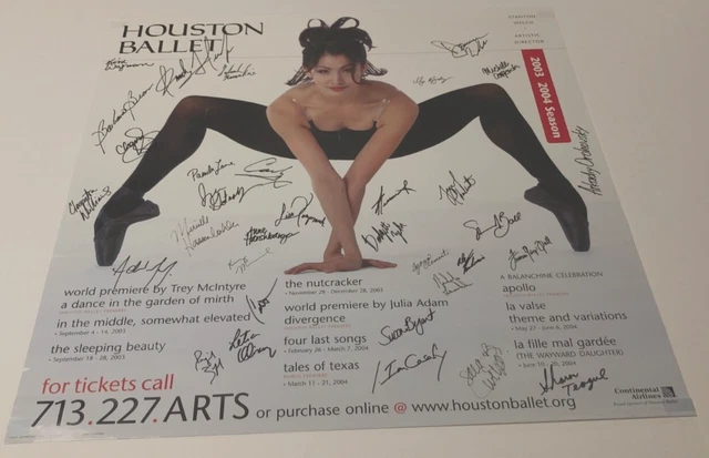 HOUSTON BALLET Vintage 2003 2004 Season Naomi Glass Signed Promotion Poster