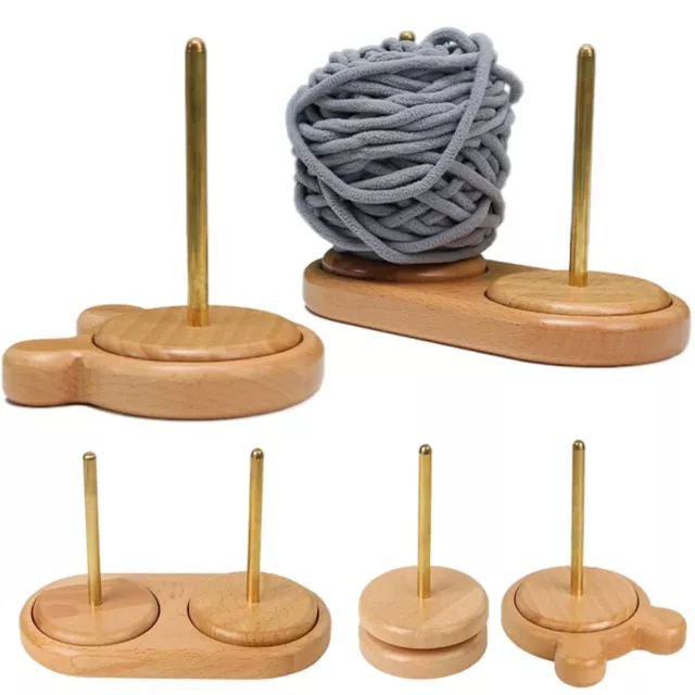 Wooden Yarn Holder Wool Ball Spinning Knitting Tools  Beginner