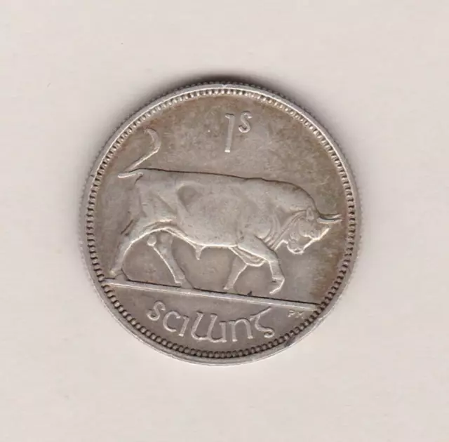 Key Date 1937 Ireland Silver Shilling Coin In Extremely Fine Condition 2