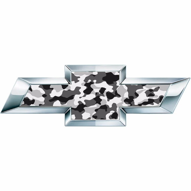 CJ 2 Silverado Grayscale Camo Universal Chevy Bowtie Fogli in vinile...