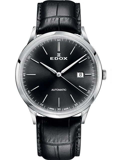 Edox 80106-3C-NIN Les Vauberts Automatico Orologio Uomo 42mm 5ATM