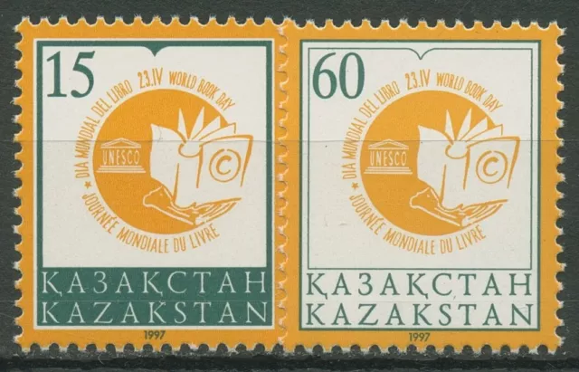 Kasachstan 1997 Tag des Buches UNESCO-Emblem 166/67 postfrisch