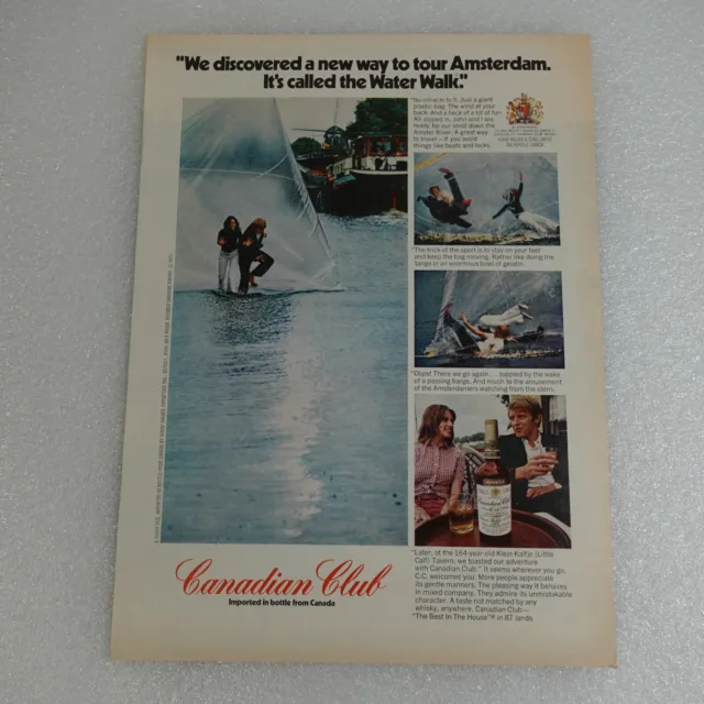 Vintage Print Ad Canadian Club Whisky Sports Illustrated Mar 20, 1972