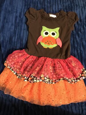 Emily Rose Owl Layered Tutu Dress Size 6 Euc
