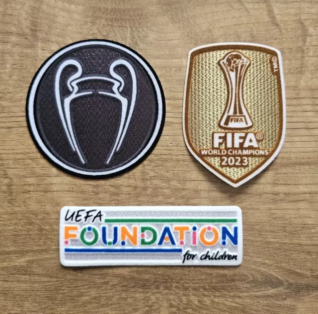 Manchester City 2023 Champions League & Club World Cup Champions patch badge