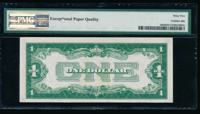 AC 1928C $1 Silver Certificate PMG 65 EPQ G-B block GEM AND KEY Fr 1603 2