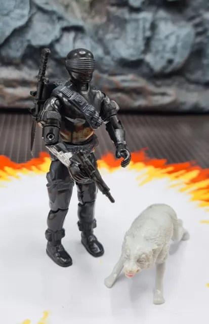 Vintage Hasbro GI Joe Action Force Snake Eyes (v2) 1985 Action Figure Complete