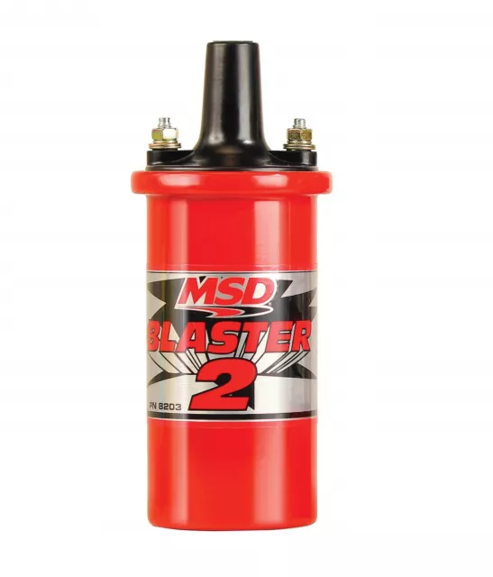 MSD Ignition Blaster 2 bobina di accensione ad alte prestazioni senza resistenza di zavorra (rosso)
