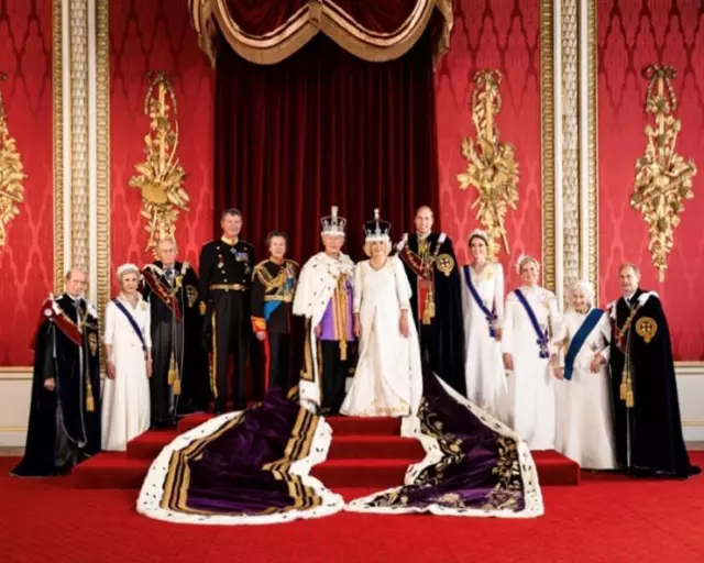 Hm King Charles Iii Queen Camilla Heirs Royal Family Official Coronation Images