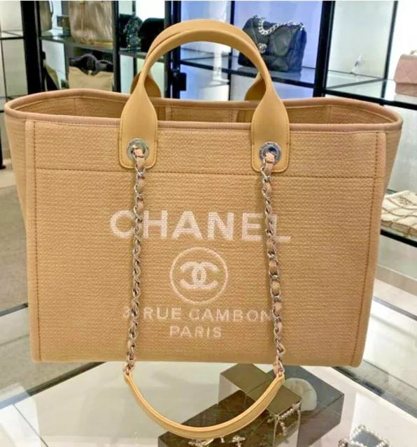 chanel deauville tweed tote bag