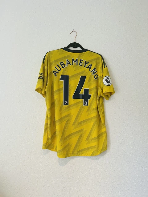 MATCH ISSUE Worn Arsenal Football Shirt Aubameyang 14 Adidas