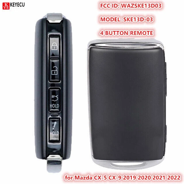 Portachiavi a 3 pulsanti per Mazda Cx 5 8 9 CX3 Cx30 CX60 Cx90 CX-5 MX-5 ND2 MX30 Cover per Mazda 2 3 6 X9 Portachiavi Shell  34