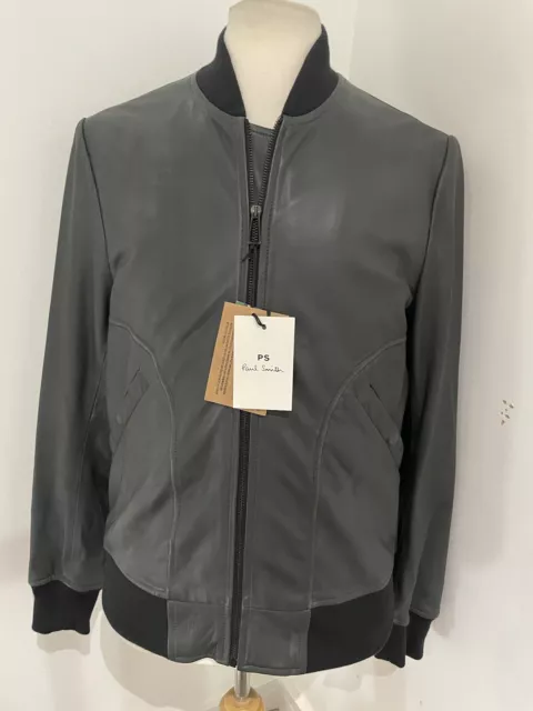 Paul Smith (PS) Leather JACKET  Medium Olive BNWT RRP £600