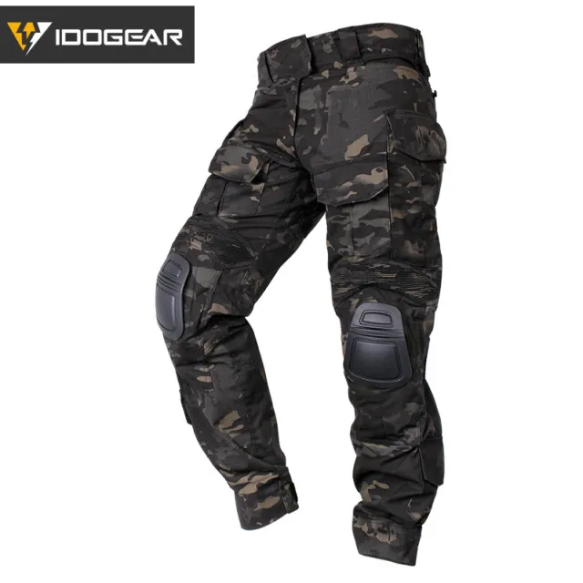 IDOGEAR G3 Combat Pants Tactical Trousers With Knee Pads Airsoft Paintball Camo