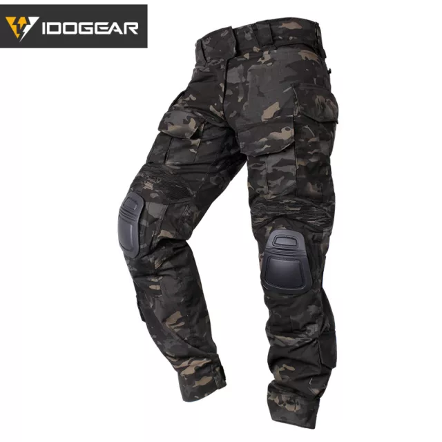 IDOGEAR G3 Combat Pants w/ Knee Pads Airsoft Tactical Trousers Black Military