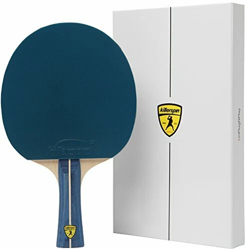 Table Tennis Racket Paddle w/ Wood Blade Basic Rubber Grips Ping Pong Navy Blue