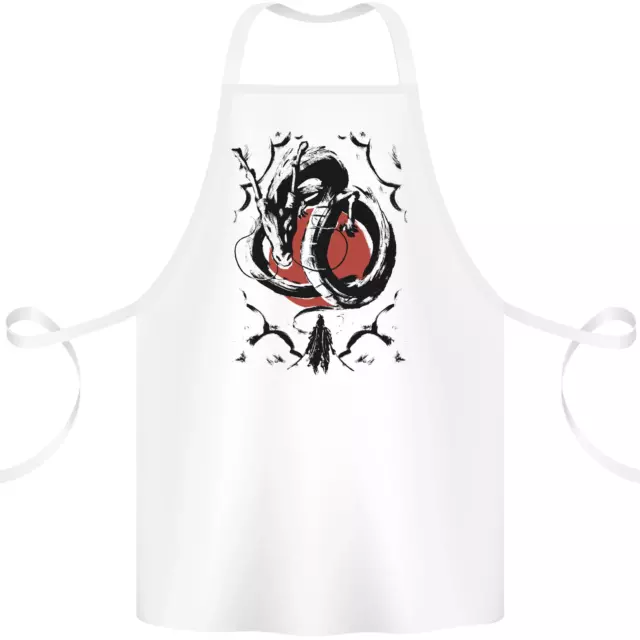 Grembiule Samurai Warrior Dragon & Sun Fantasy MMA cotone 100% biologico