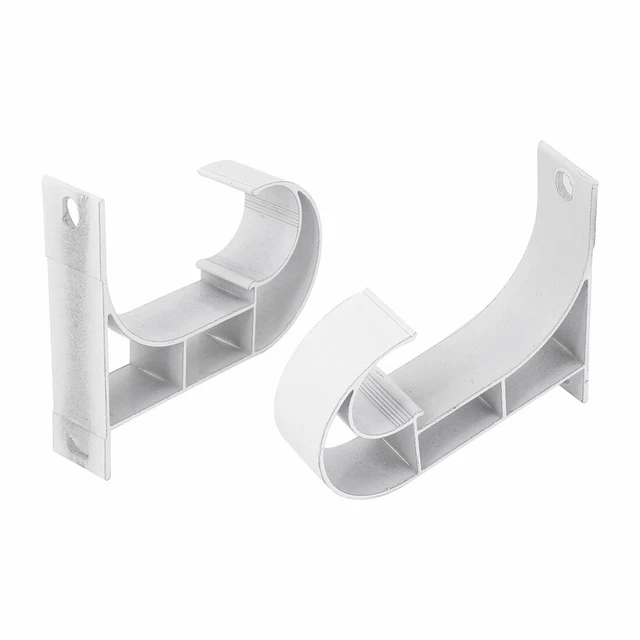 2pcs 1inch  Dia Drapery Curtain Pole Rod Hook Shape Ceiling Bracket