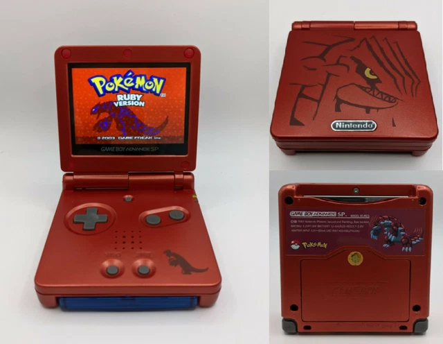 Game Boy Advance GBA Modchée - Thème Pokémon Ectoplasma Avec écran IPS V2 Rétro-éclairé