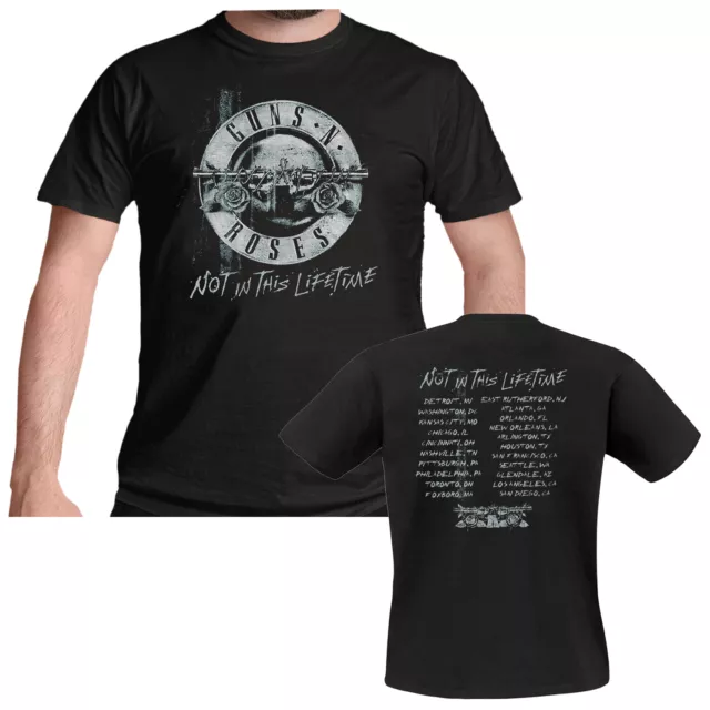 Guns n Roses Not In This Lifetime Tour T Shirt Official Xerox Greytone B&W New